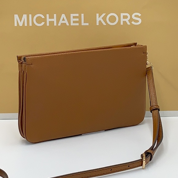 MICHAEL KORS LARGE PEBBLED leather TRIPLE XBODY BAG LUGGAGE COLOR - Picture 13 of 16